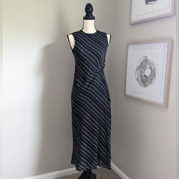 navy blue dress for baby girl Theory Asymmetrical Off Shoulder Mini Dress